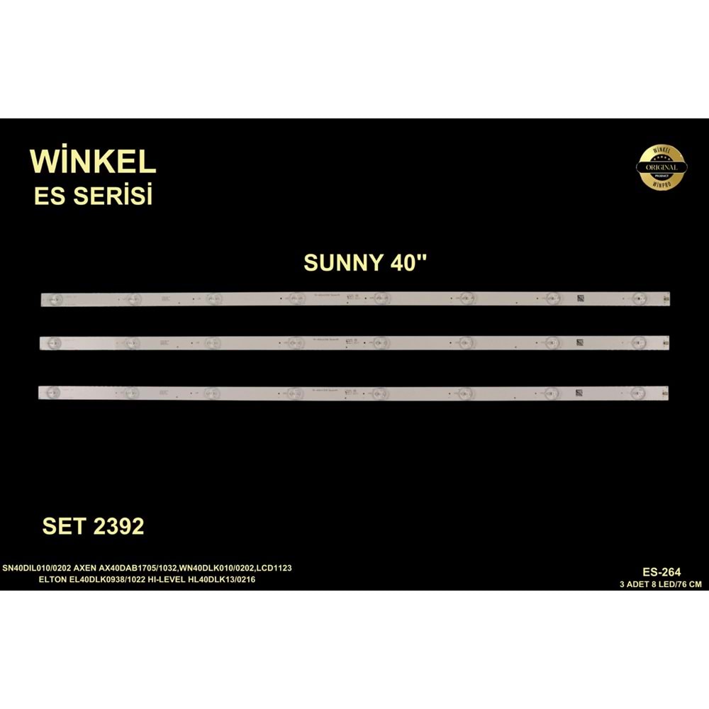 Sunny axen 40 inç 3 x 76cm 8 mercek tv ledi led bar 284320-e6