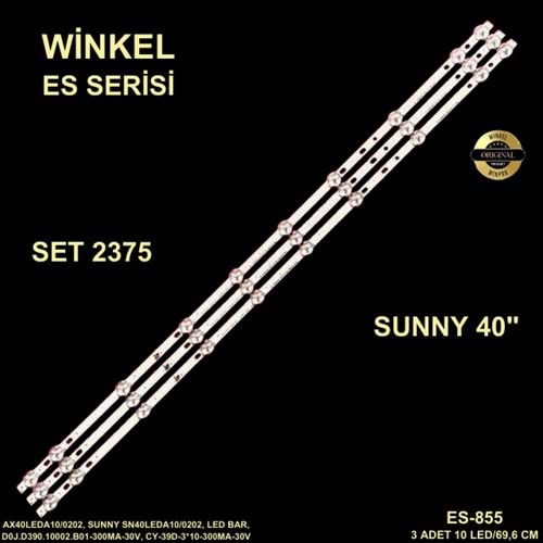 Sunny 40inç 3x69,6cm 10 mercek tv ledi led bar 284328-L16
