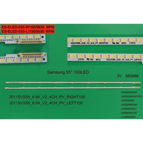 Samsung Slim Led Bar 55 inç 2x68cm 100 Ledli Tv Led Bar 284343-Y11