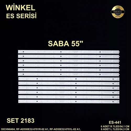 Saba Tv LED BAR 55 inç 12 Li Takım 6 X 54,2 CM R/7 Mercek 6 X 54,3 CM L/7 Mercek 284528 - P13