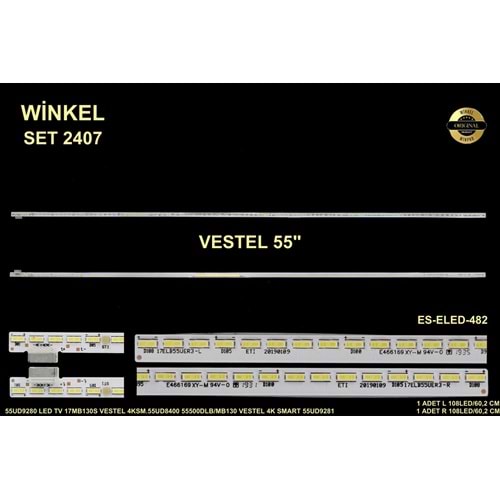 Vestel Slim Led Bar 55 inç 2 x 60,2 Cm (L+R) 108 Ledli Tv Led Bar 284613 - W11