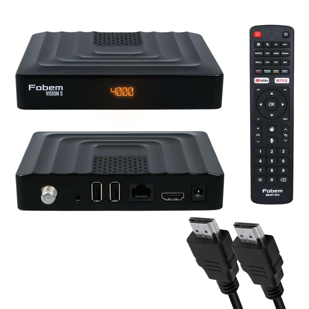 FOBEM VISION S Hibrit Android Box & Uydu Alıcı 2GB 16 GB Ses Komutlu 114082