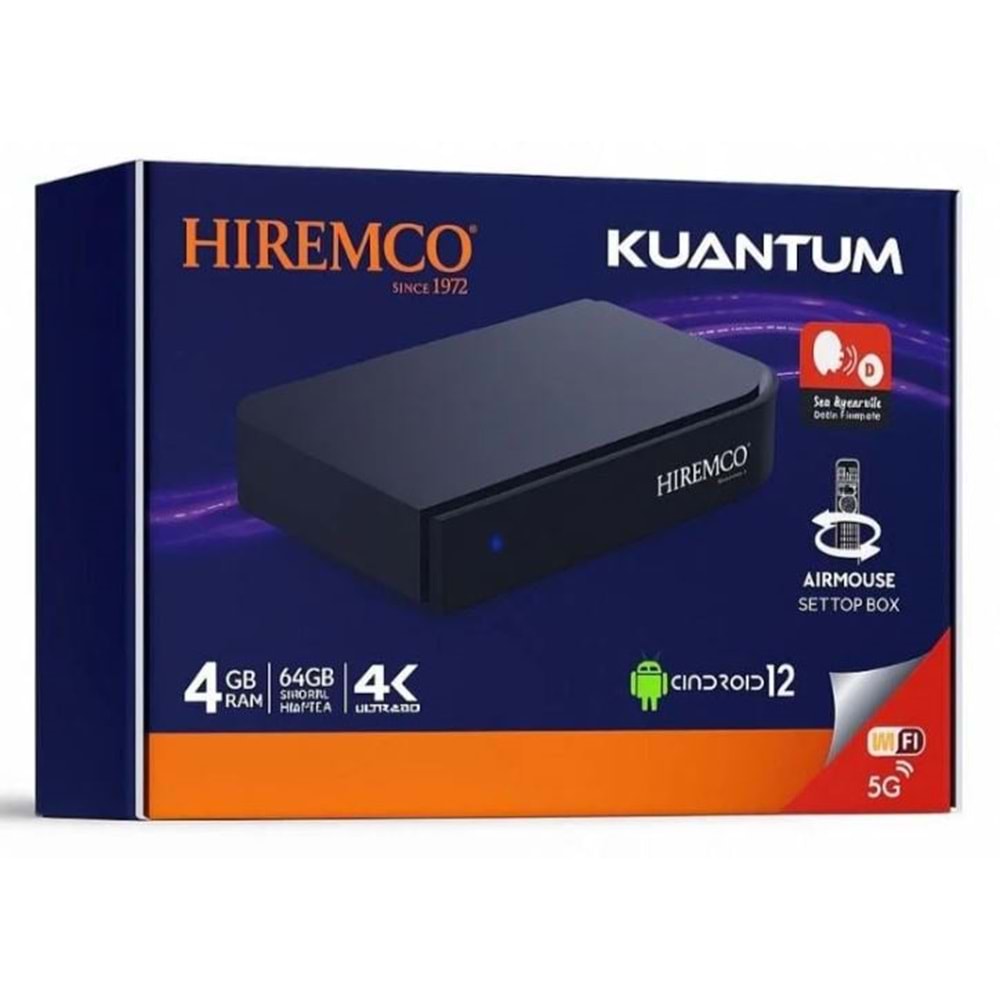 Hiremco Kuantum Android12 + UYDU ALICISI 5G WİFİ Extra Paket 4GB 64GB 114092