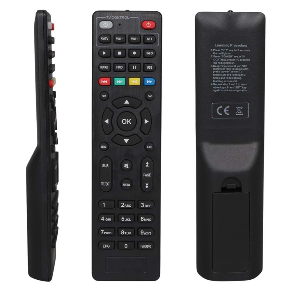 UZAKTAN KUMANDA - UYUMLU MODELLER DREAMSTAR AURA Mini HD Botech Mini Scart HD Piko 502 HD TV Kontrollü Uydu Alıcı Kumandası 123240
