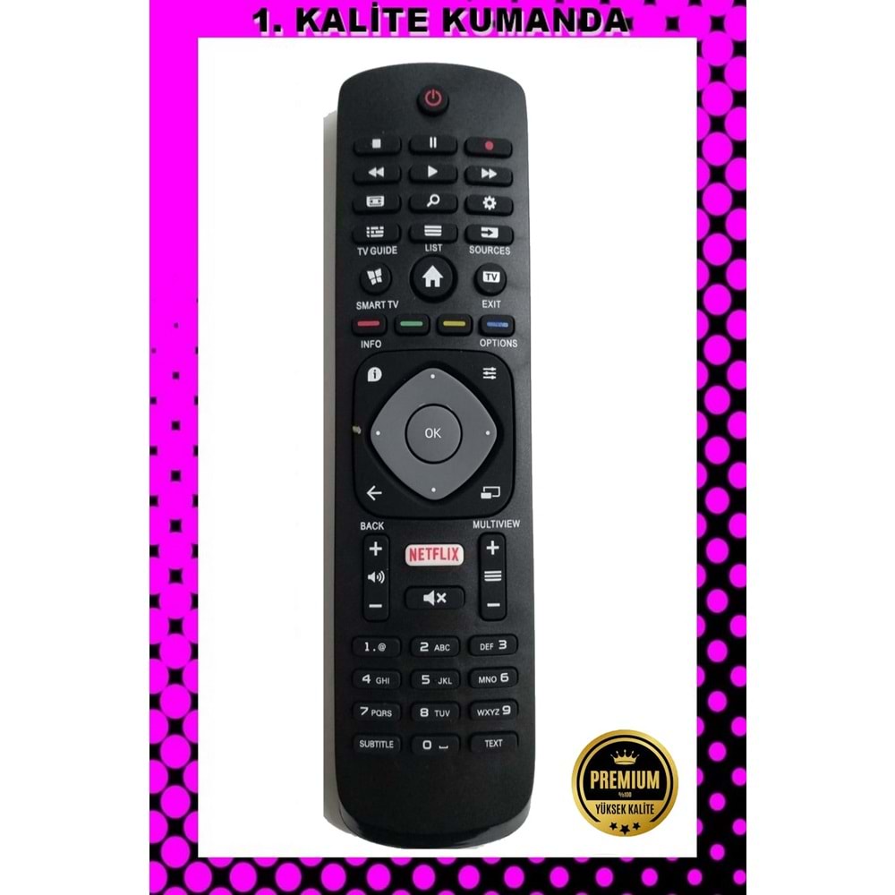 1.KALİTE KUMANDA --Maza-Mapp 1177 Philips Netflix Yeni Lcd Led Tv Kumandası 125025 EB5