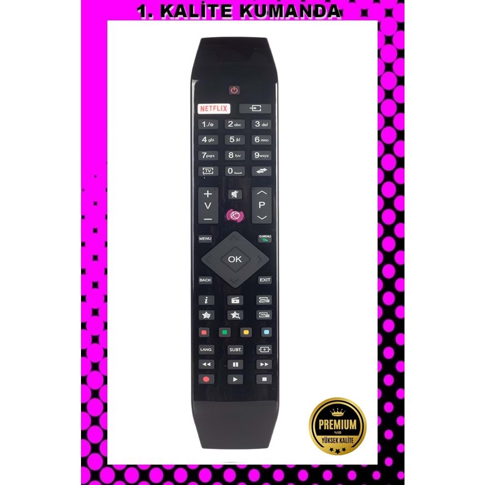 1.KALİTE KUMANDA --Maza-Mapp 1152 Vestel Netflix Lcd Led Tv Kumandası 125060 ED10