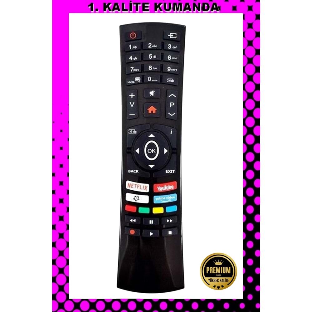 1.KALİTE KUMANDA --Maza-Mapp 1181 Vestel 4K Smart Netflix Prime Video Youtube Fonksiyonlu Lcd Led Tv Kumandası 125063 ED14
