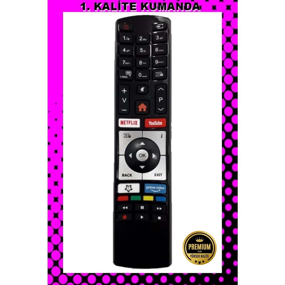 1.KALİTE KUMANDA --Maza-Mapp 1182 Vestel Netflix-YouTube Lcd Led Tv Kumandası 125064 ED15