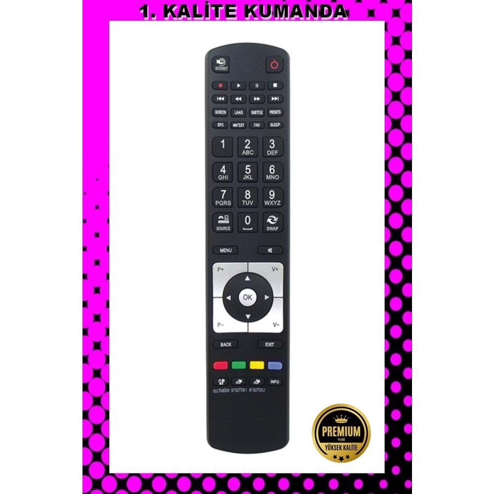 1.KALİTE KUMANDA --Maza-Mapp 167 Vestel Lcd Led Tv Kumandası 125084 EE19