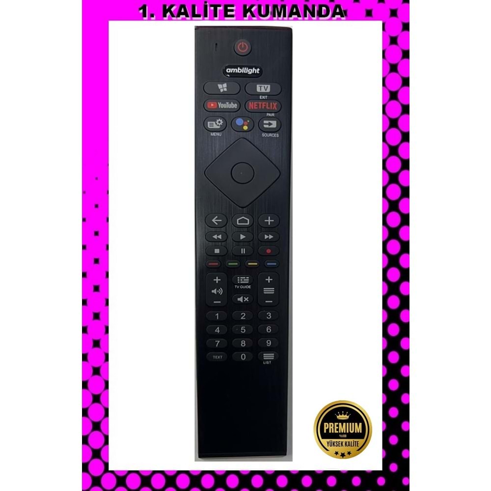 1.KALİTE KUMANDA --Maza-Mapp 1249 Sesli Philips Akıllı Lcd Led Kumandası 125097