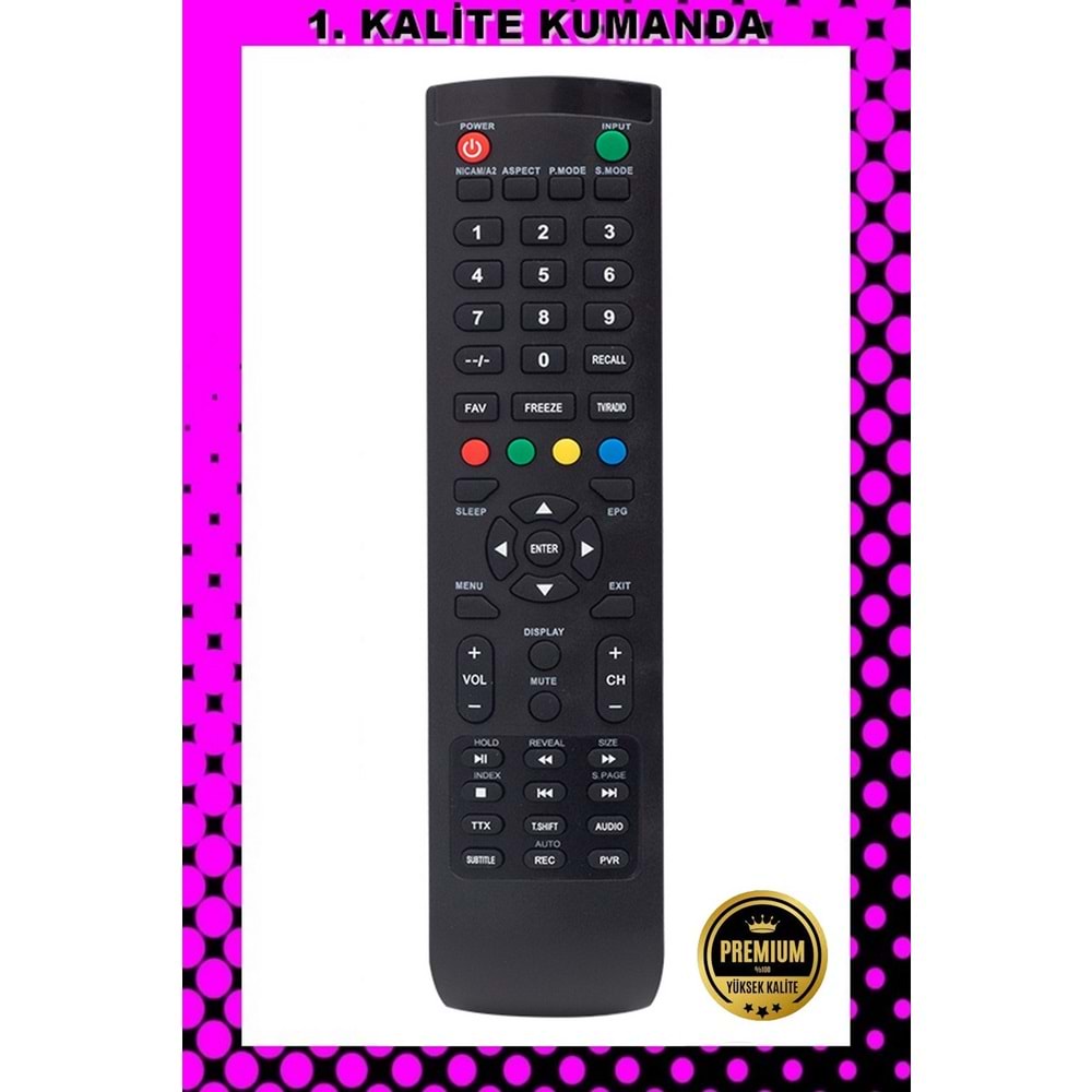 1.KALİTE KUMANDA --Maza-Mapp 1189 Altus Lcd Tv Kumandası 125106 EA19
