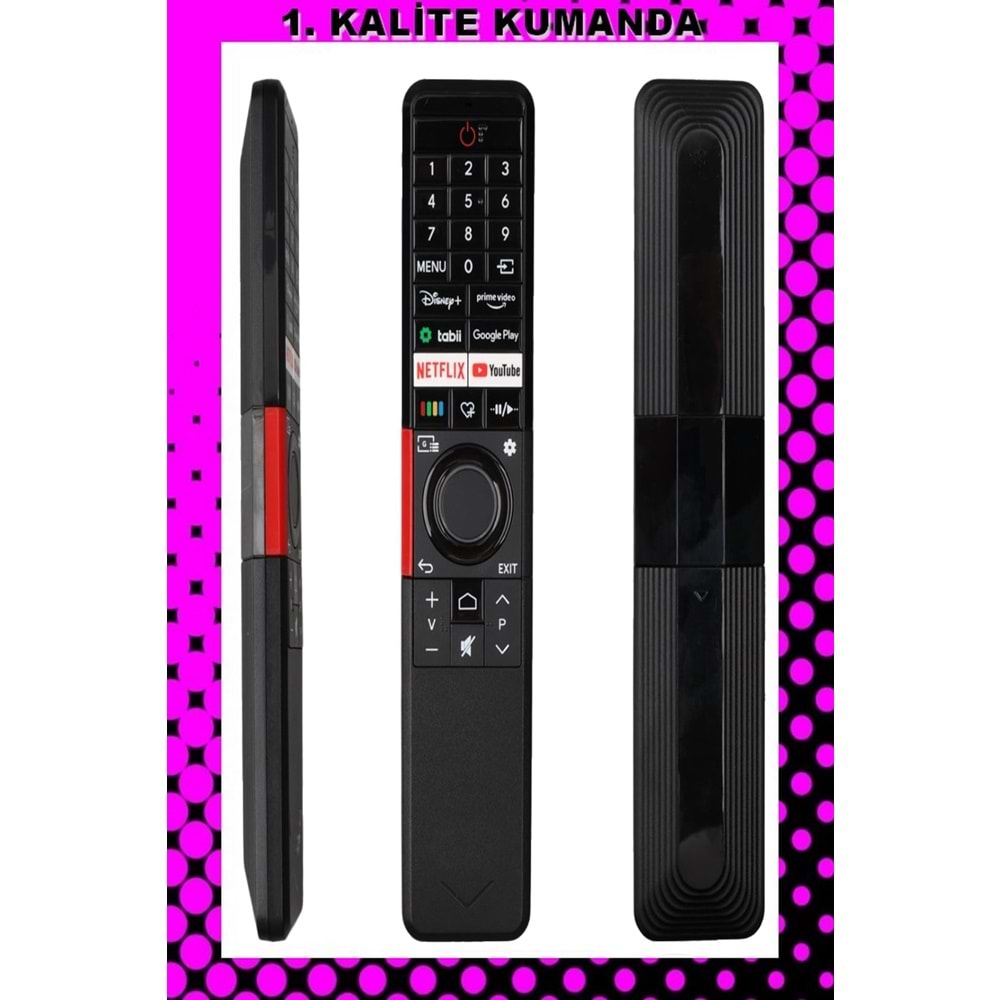 UZAKTAN KUMANDA - UYUMLU MODELLER 1.KALİTE KUMANDA --Maza-Mapp ZAPPTECH 1373 Vestel Universal Netflix Youtube Google Play Ses Komutsuz Lcd Led TV Kumandası 125124