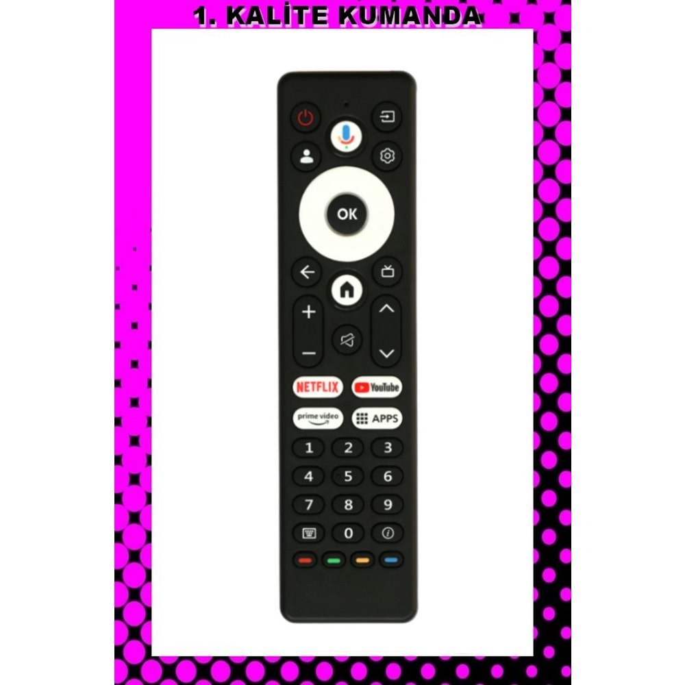 UZAKTAN KUMANDA - UYUMLU MODELLER 1.KALİTE KUMANDA --Maza-Mapp 1369 Beko Arçelik Ses Komutsuz Tv Kumandası 125257