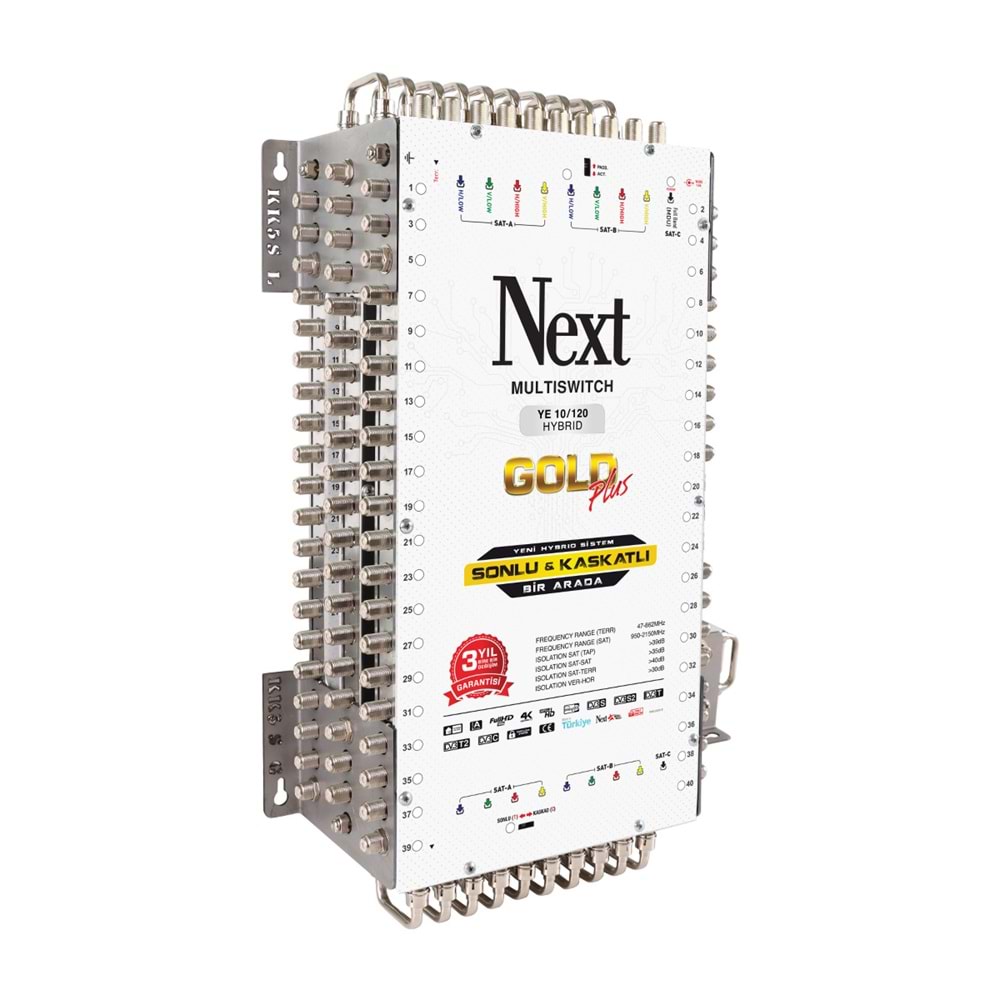 Next YE-10/120 Hybrid Sonlu ve Kaskatlı Bir Arada Gold Plus Multiswitch Uydu Santrali 130054