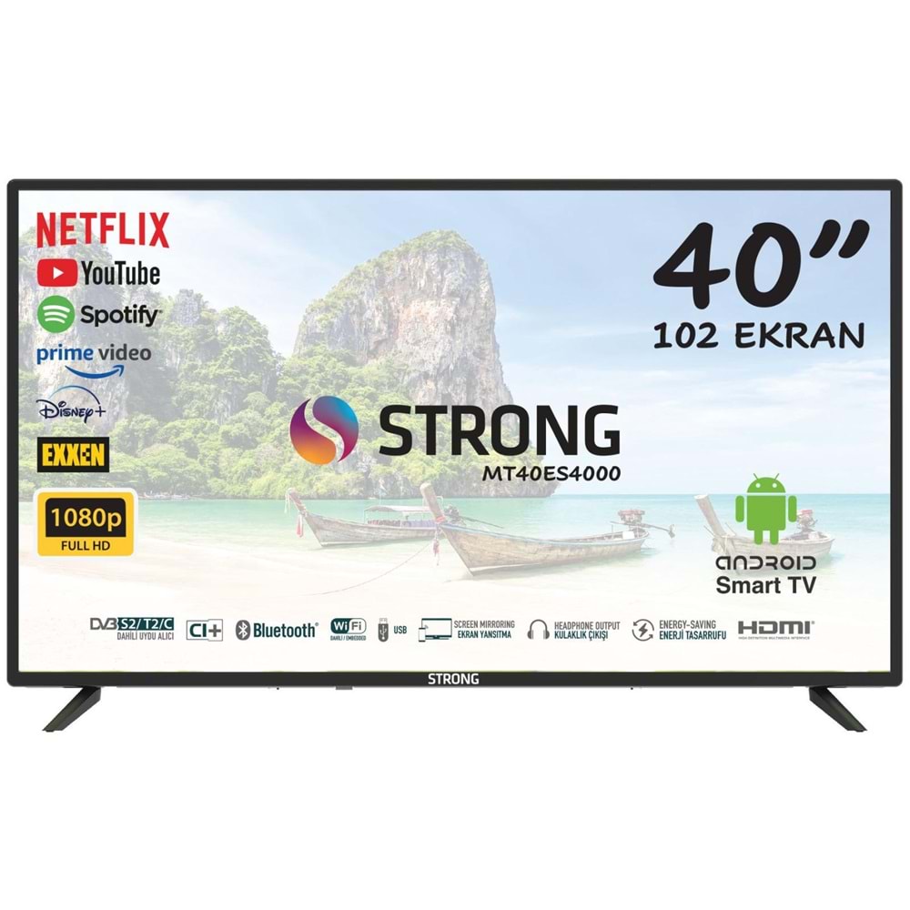 STRONG ML40EW4000 40’’ 102cm Ekran Full HD ANDROİD + Uydu Alıcılı WhaleOS TV ( LİSANSLI ÜRÜN )