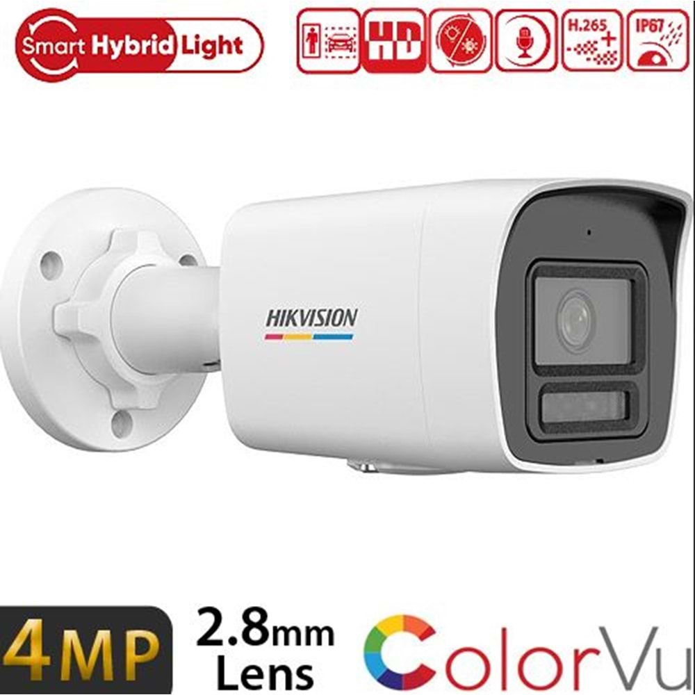 Hikvision DS-2CD1047G2H-LIUF 4 mp 2,8mm Ip Bullet Kamera COLORVU MİKROFONLU SESLİ Gece-Gündüz Renkli Görüntü 231069