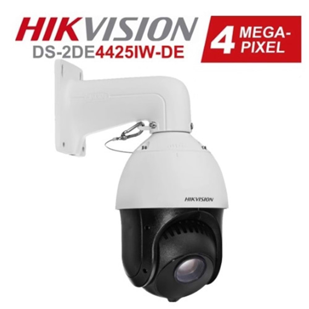 Hikvision DS-2DE4425IW-DE 4mpix, 4,8-120MM Lens, 25X Optik Zoom, 100MT Gece Görüşü, Sd Kart, Poe, Ses Giriş Çıkış, H265+, Speed Dome Ptz Ip Kamera 231116