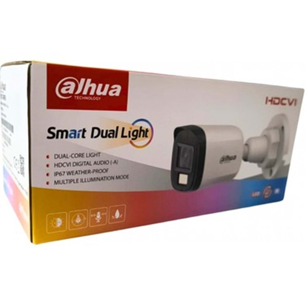 Dahua HAC-B1A21P-U-IL Gece Renkli 2MP 1080P Smart Dual Led Full Color AHDCVI AHD Kamera