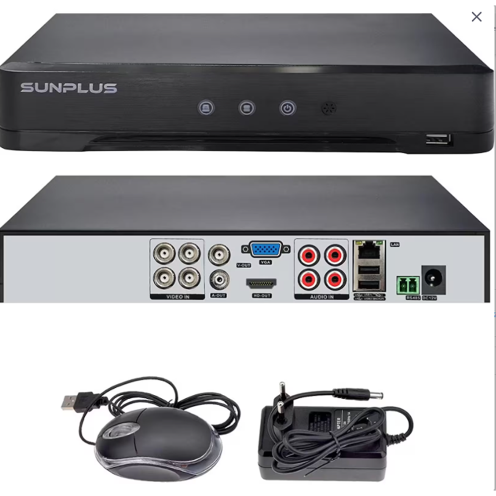 SUNPLUS SP-4002 AHD 4 LÜ DVR KAYIT CİHAZI 5mp DESTEKLİ ( xmeye programı)