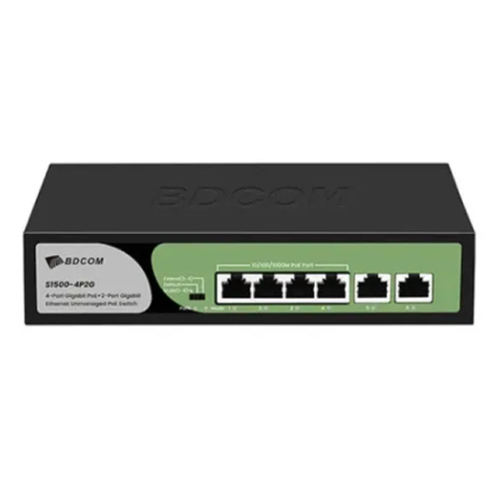 BDCOM S1500-4P2G PoE Switch 4-Port Gigabit PoE+ 2-Port Gigabit FULL 1000 LİK POE