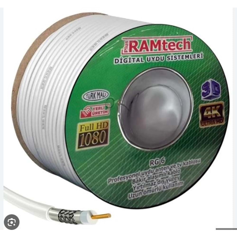 REWEL 64 TELLİ RG-6 UYDU ANTEN KABLOSU 100 METRE 241002
