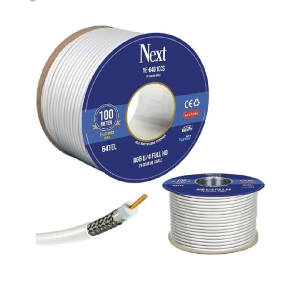 Next Ye-6401 Anten Kablosu Rg6 U4 64 Tel 100 Metre 241092