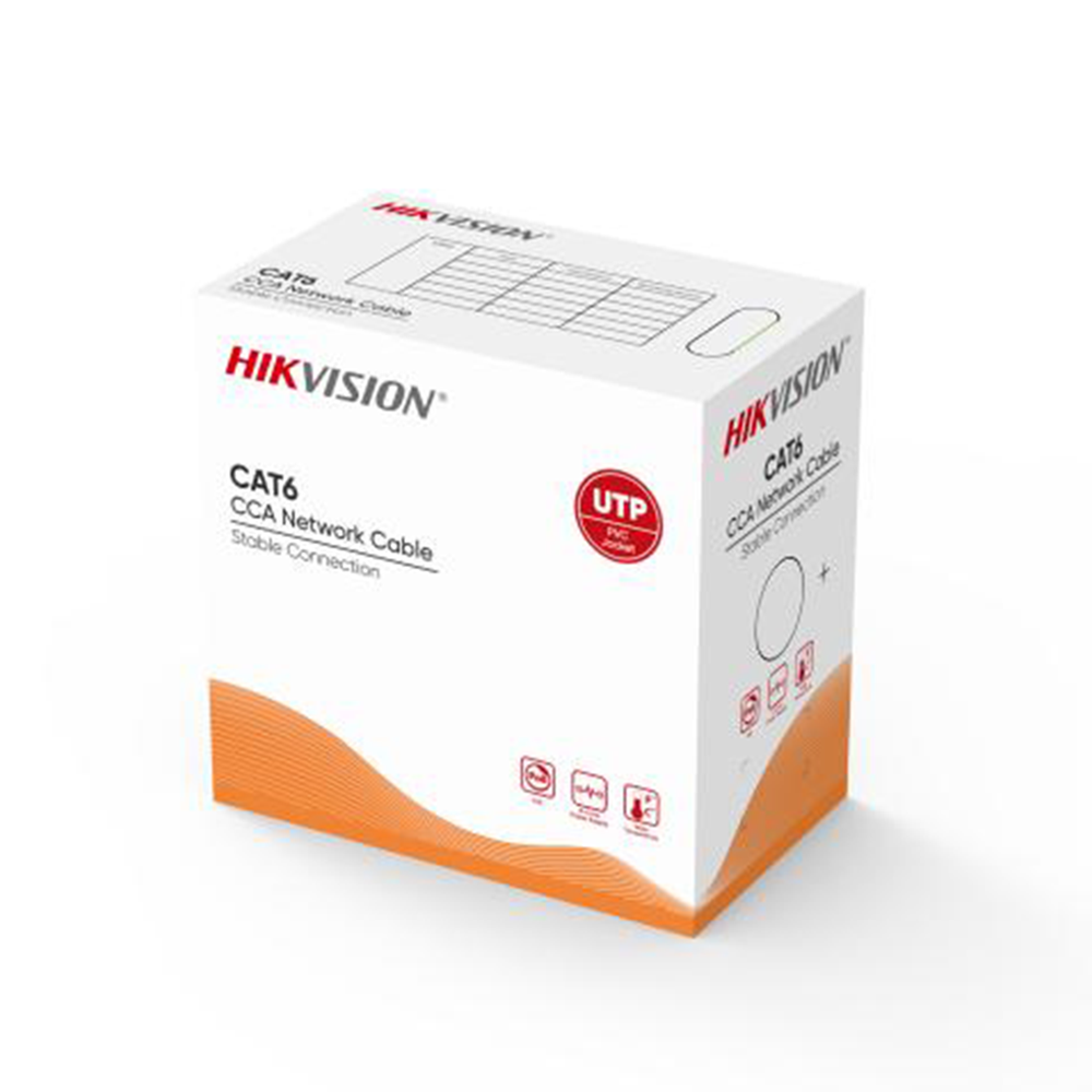 HiKViSiON DS-1LN6UU/UTP 305mt CAT 6 KABLO 23 AWG ( 0.57mm) PVC Gri Kablo