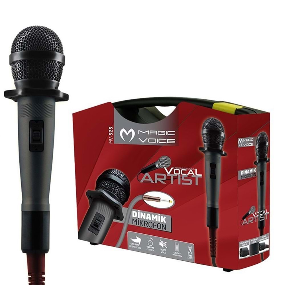 Rewel Magıcvoıce Mv 525 Dinamik Professıonal Kablolu El Mikrofonu (4.5 Mt Kablolu) 272012