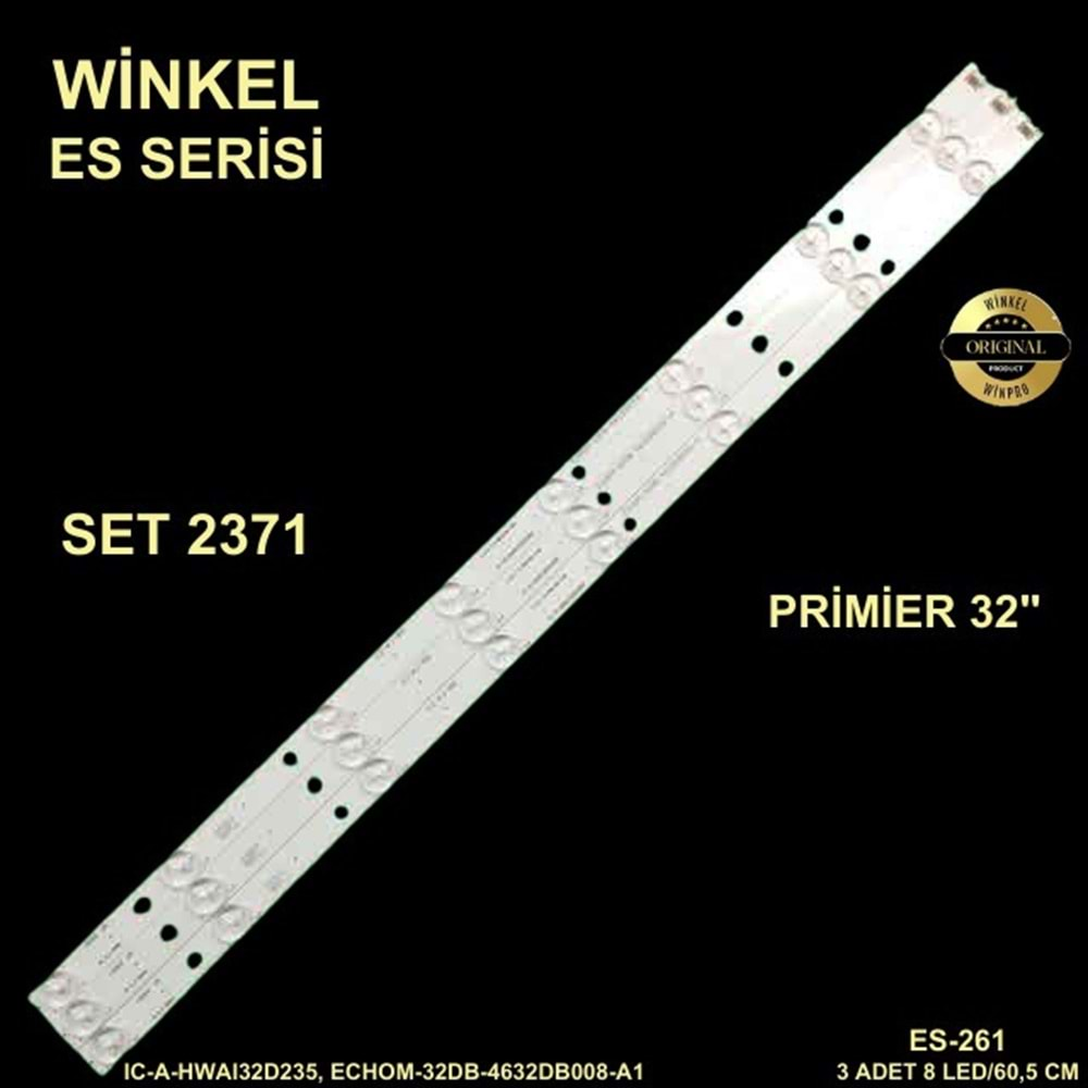 PREMİER Tv LED BAR 32 inç 3 lü takım A-8x60,5cm uyumlu tv kodları M320X13-E1-L IC-A-HWAI32D235 PR 32B30 284254-L7