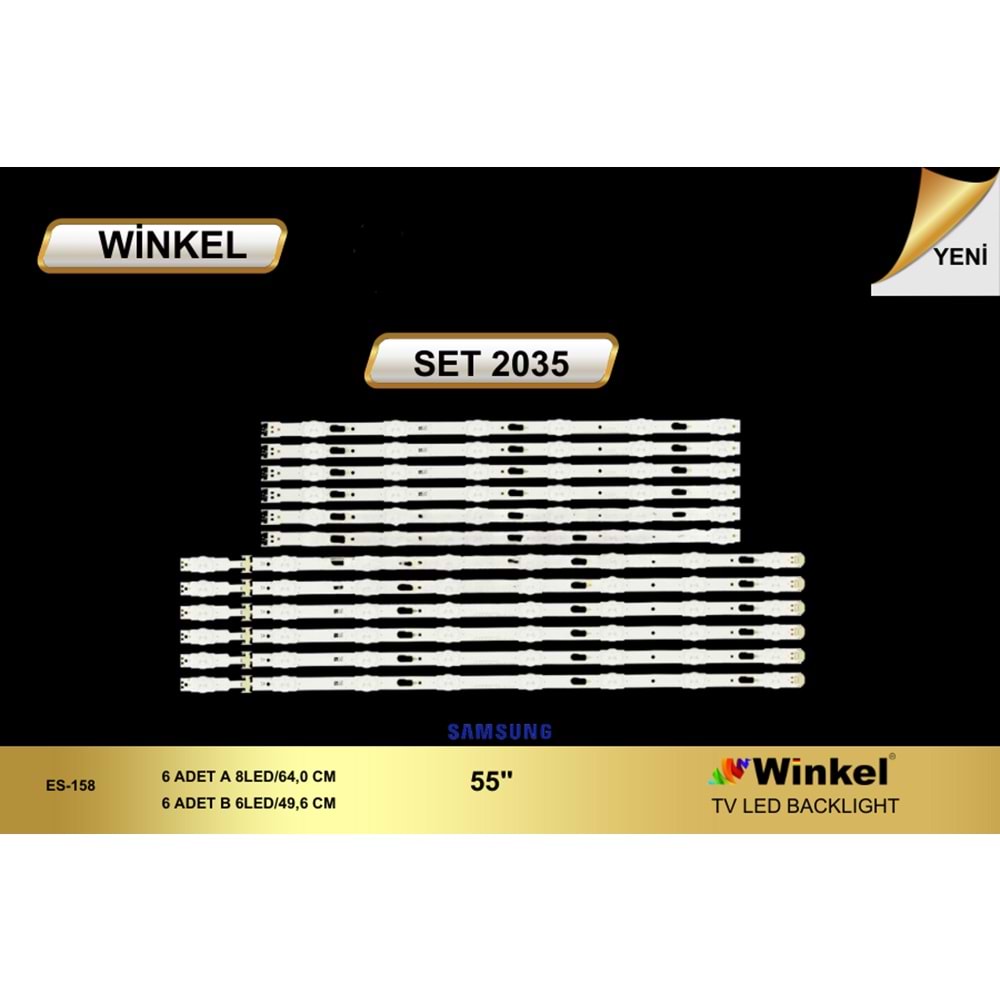 Samsung Tv LED BAR 55 inç 12 li takım 6x6m 49,6 cm 6x8 64 cm uyumlu tv kodları UE55JU6070/UA55KU6000/UA55KU7000/UE55KU SERİSİ/UE55D7000 UE55JU6070U UE55JU6470U UE55JU6570U UE55JU6610U UE55JU7000T UE55JU7500T UE55KU7350U UE55MU7350U 284281-f6