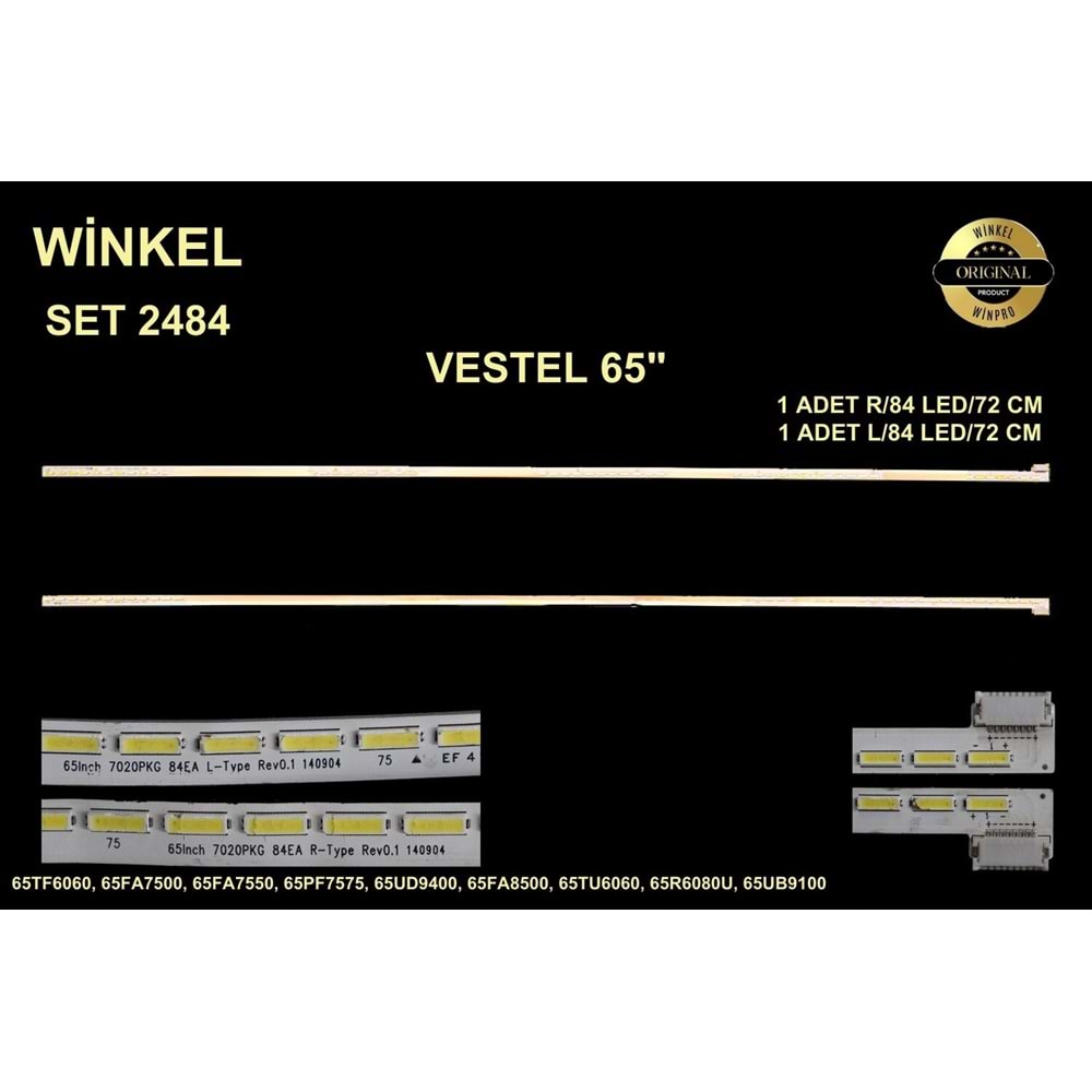 Vestel Slim Led Bar 65 inç 2x72cm 84 Ledli Tv Led Bar 284425-Ü15