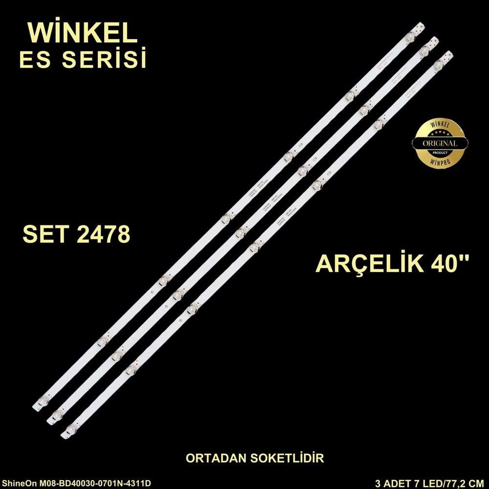 Arçelik Beko Tv LED BAR 40 inç 3 lü Takım 7X 77,2 CM 7 Mercek 284458-N18