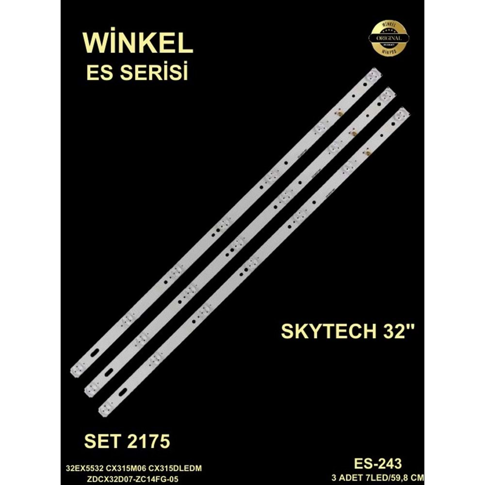 Skytech Tv LED BAR 32 inç 3 Lu Takım 3 X 59,8 CM 7 Mercek 284555 - R15