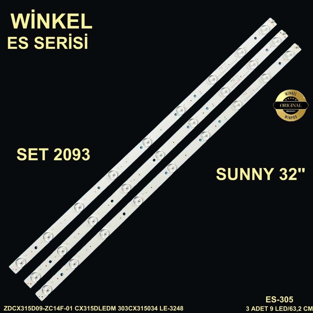 Sunny Tv LED BAR 32 inç 3 Lu Takım 3 X 63,2 CM 9 Mercek 284559 - R19