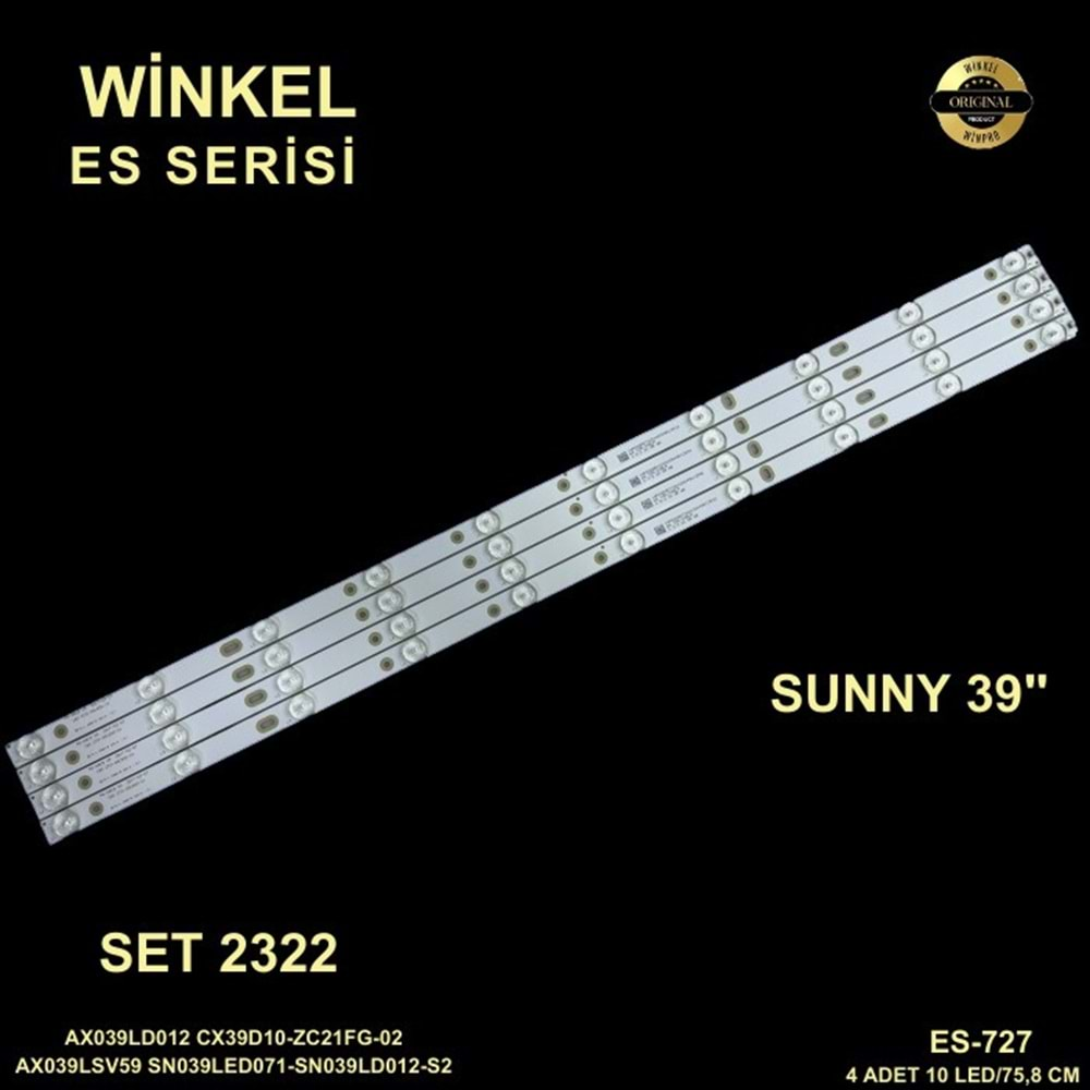 Sunny Tv LED BAR 39 inç 4 Lu Takım 4 X 75,8 CM 10 Mercek 284565 - R25