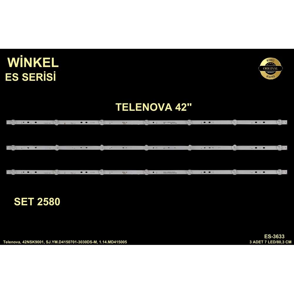 Telenova Tv LED BAR 42 inç 3 Lü Takım 3 X 80,3 CM 7 Mercek 284569 - S4