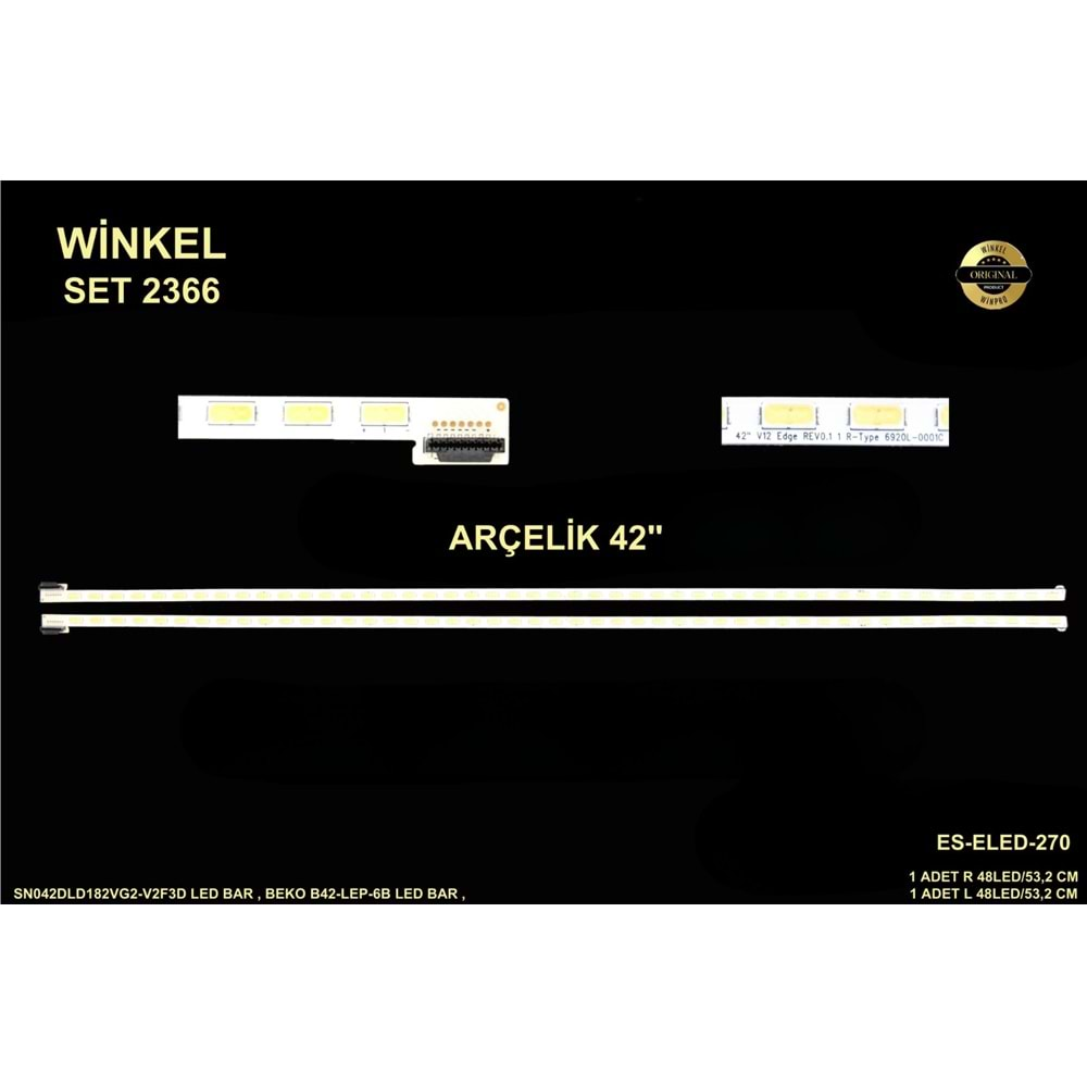 Arçelik Beko Slim Led Bar 42 inç 2 Li 2 x 53,2 Cm (L+R) 48 Ledli Tv Led Bar 284599 - X22