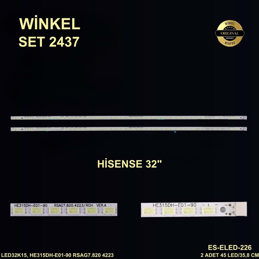 Hisense Slim Led Bar 32 inç 2 x 35,8 Cm 45 Ledli Tv Led Bar 284601 - X24