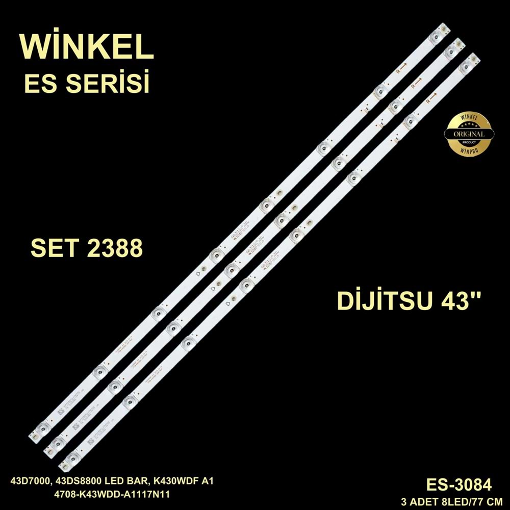 Dijitsu Tv LED BAR 43 inç 3 Lü Takım 77 CM 8 Mercek 284629-S26