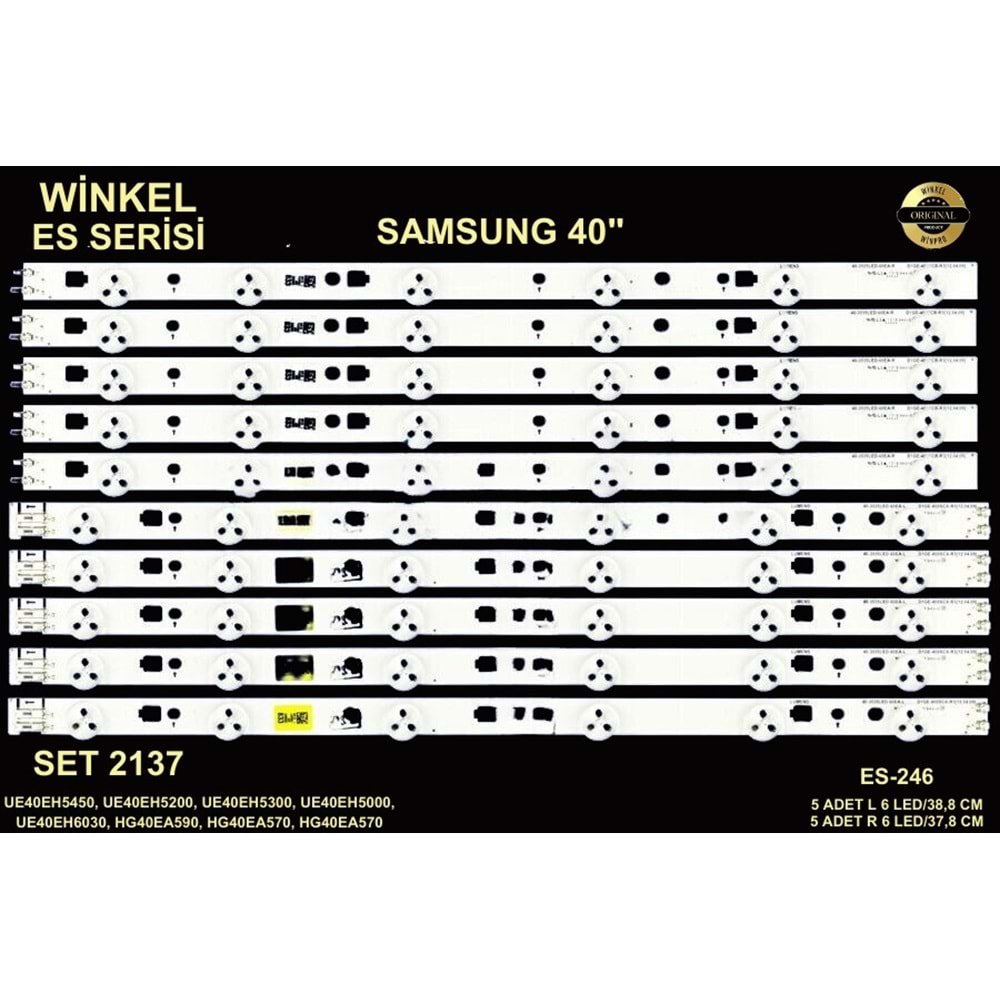 Samsung Tv LED BAR 40 inç 10 Lu Takım L/6 Mercek 38,8 CM R/6 Mercek 37,8 CM 284653-Ş19