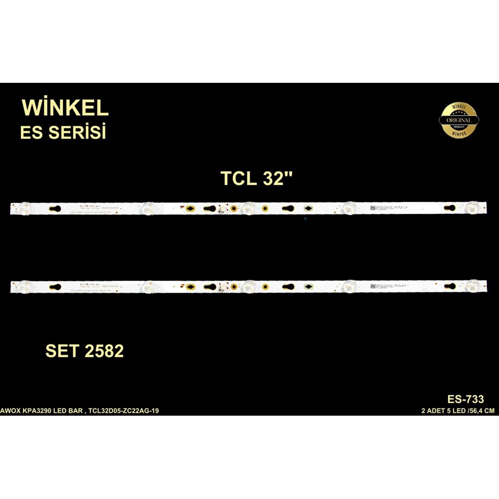 TCL Awox Tv LED BAR 32 inç 2 Lİ Takım 2X 56,4 CM 5 Mercek 284665-T11