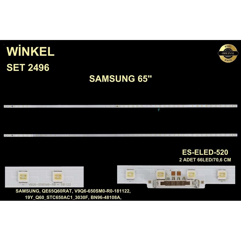 Samsung Slim Led Bar 65 inç 2 Li 70,6 Cm (L+R) 66 Ledli Tv Led Bar SET 284696-W23