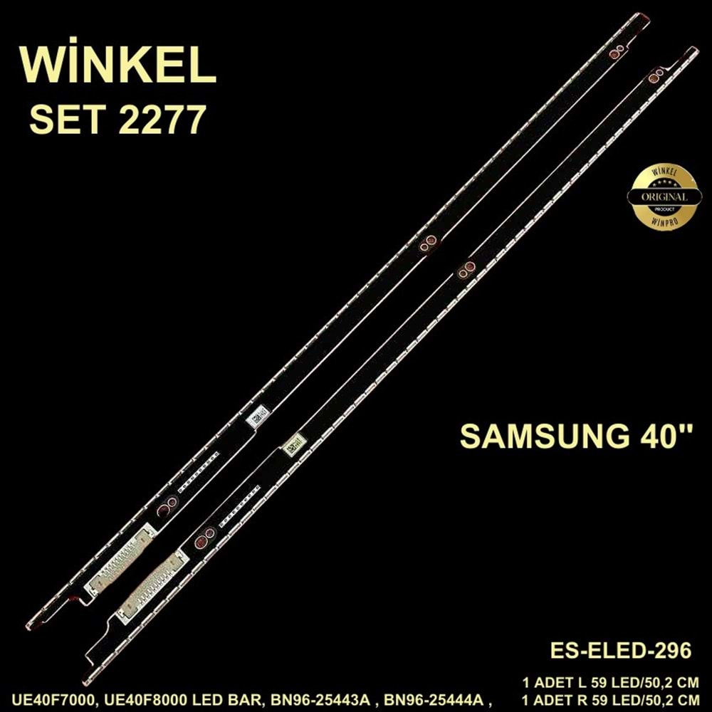 Samsung Slim Led Bar 40 inç 2 Li Takım (L+R) 50,2 Cm 59 Ledli Tv Led Bar SET 284701-Q3