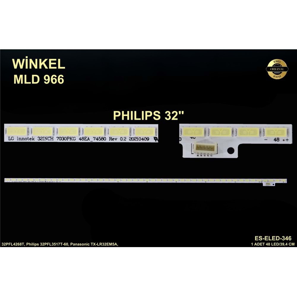 Philips Slim Led Bar 32 inç 39,4 Cm 48 Ledli Tv Led Bar SET 284704-Q6