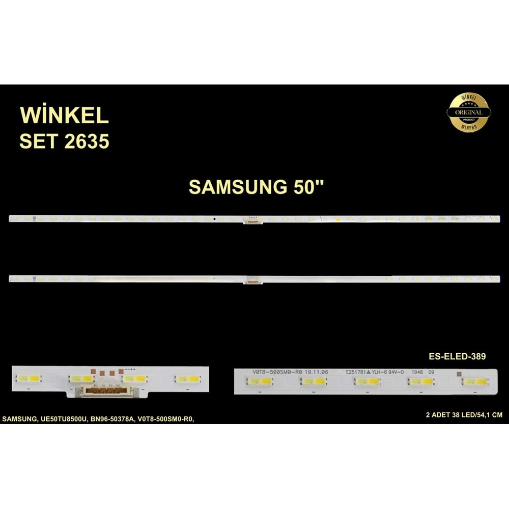 Samsung Slim Led Bar 50 inç 2 Li Takım (L-R) 54,1 Cm 38 Ledli Tv Led Bar SET 284708-Q10