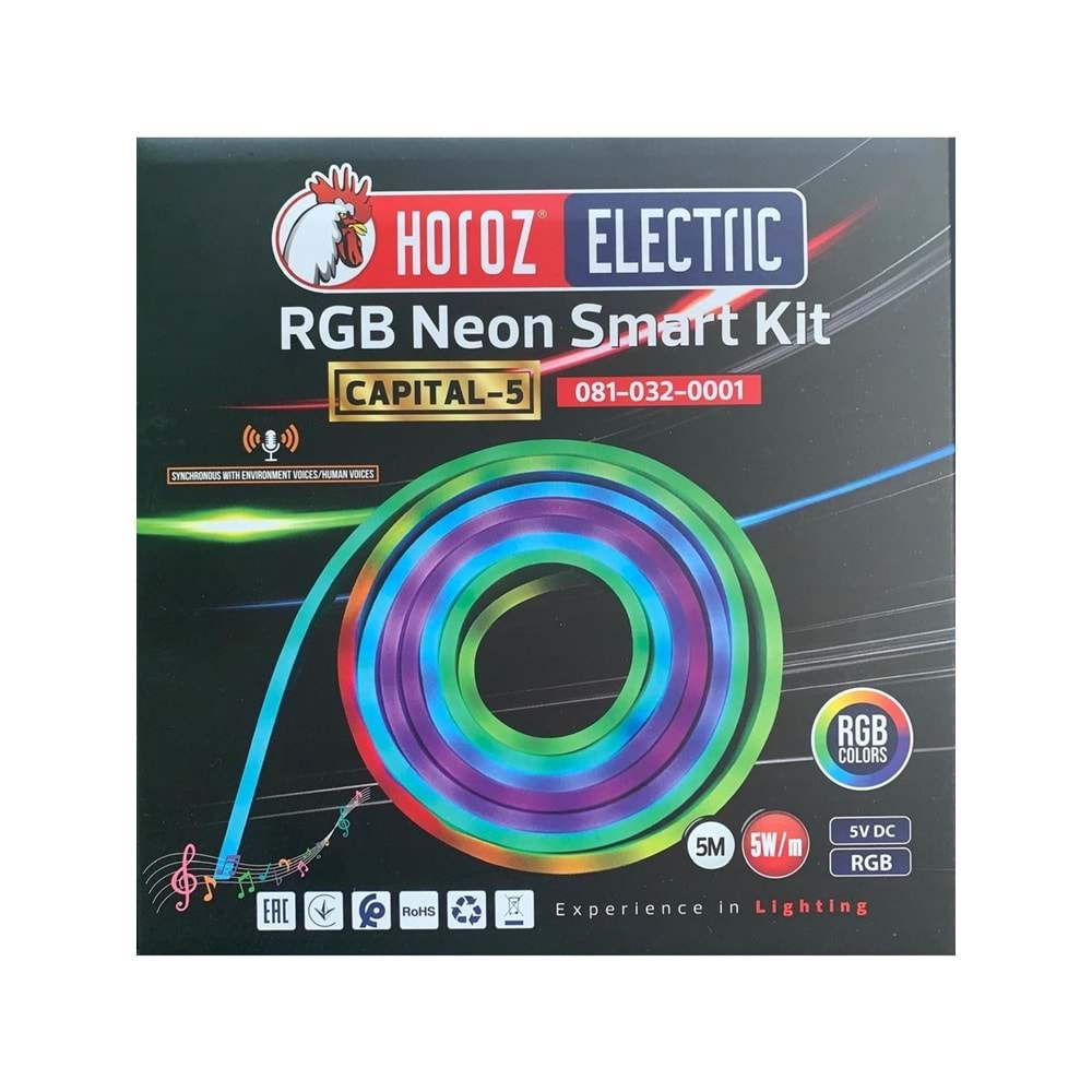 Horoz Capital-5 Rgb Neon 5 metre Smart Kit 5W Waterproof Smd LED 311025