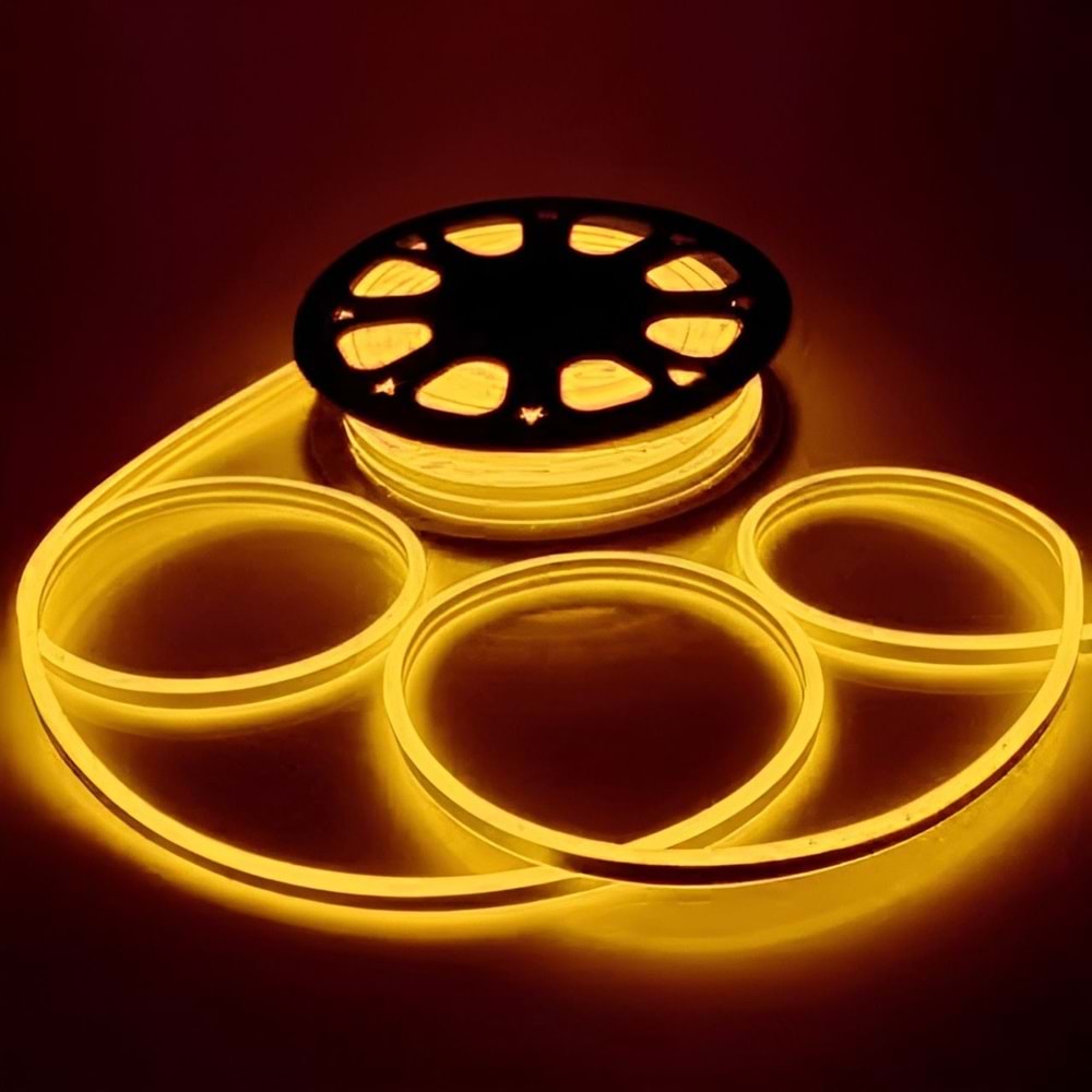 1 METRE AMBER RENK NEON LED 12 VOLT 6X12 İÇ VE DIŞ MEKAN UYUMLU İSTEDİĞİNİZ METRE ALABİLİRSİNİZ
