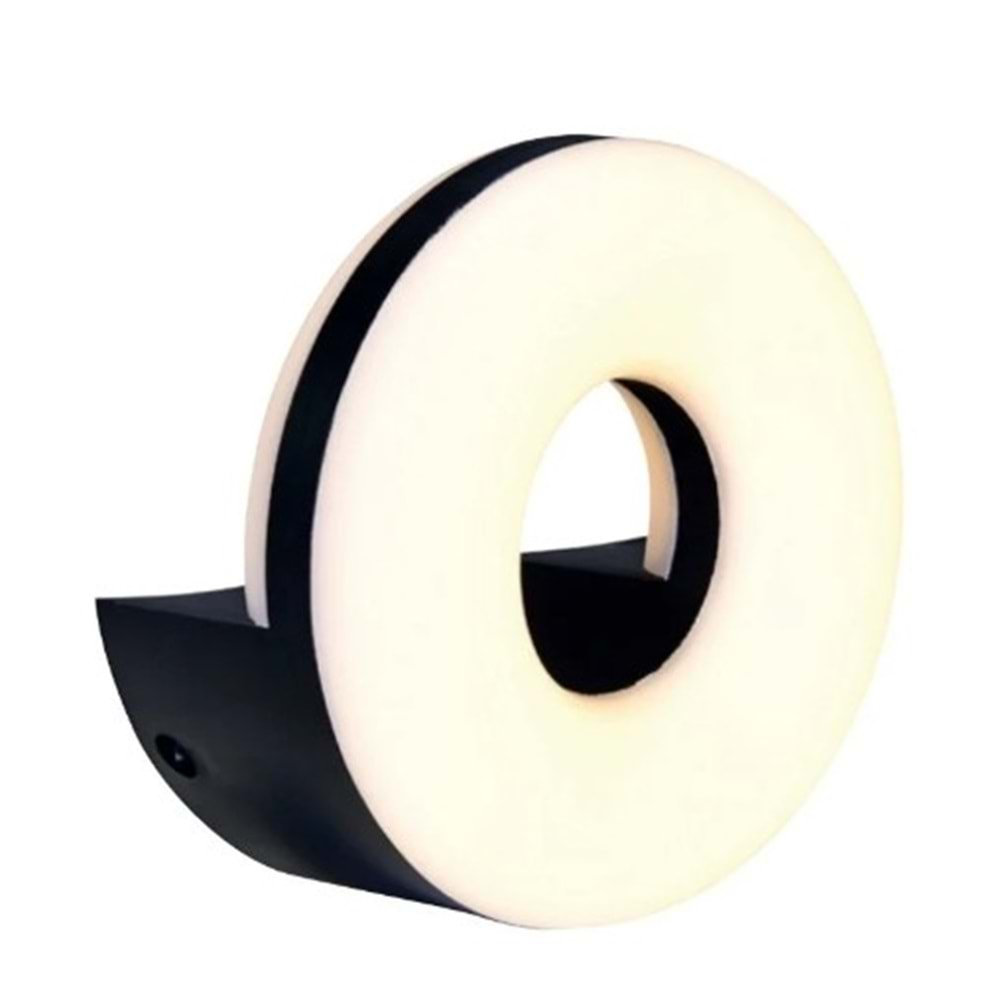 Horoz DONUT 10 Watt Siyah Dış Mekan LED Aplik Ilık Beyaz 076-099-0010 312143