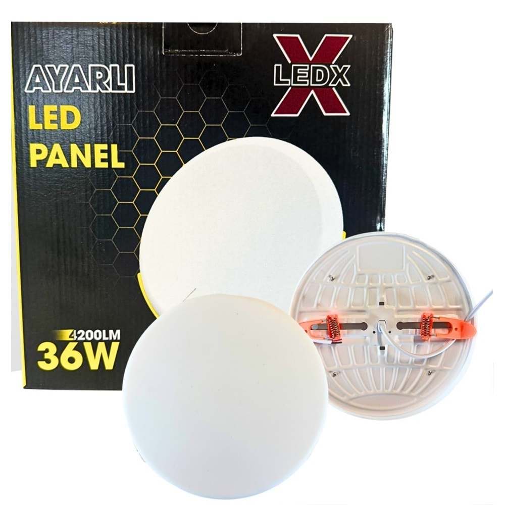 LEDX 36W 4200LM Sıva Altı Yuvarlak Ayarlanabilir Led Panel (Beyaz) 6500K 312151