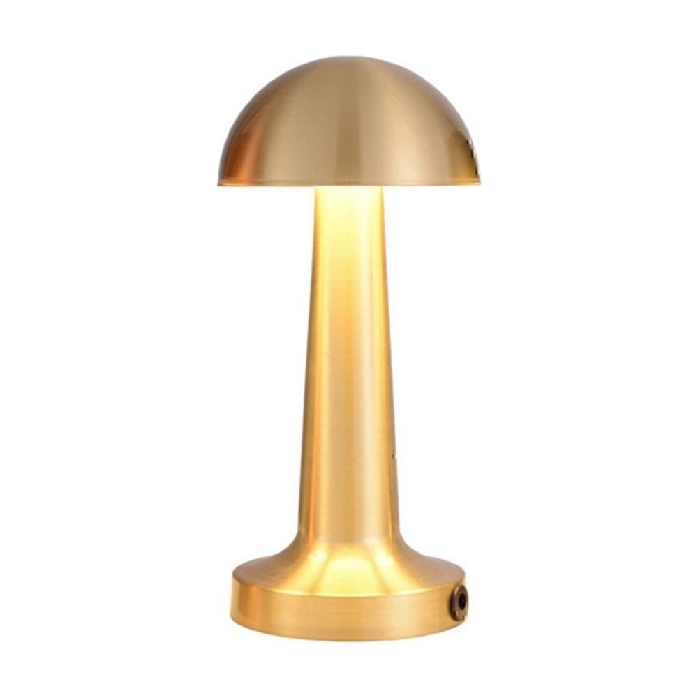 ZMR 2W 30-50 Lm ZMR-676 Gold Renk Dokunmatik Şarjlı Masa Lambası 313087